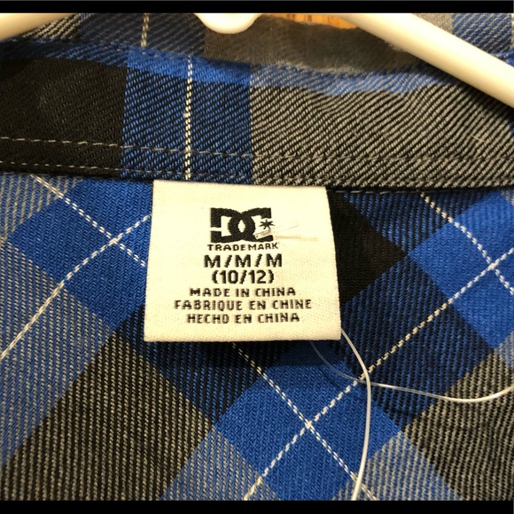 NWT Button Up Shirt DC Trademark Size M (10/12) - Picture 5 of 7